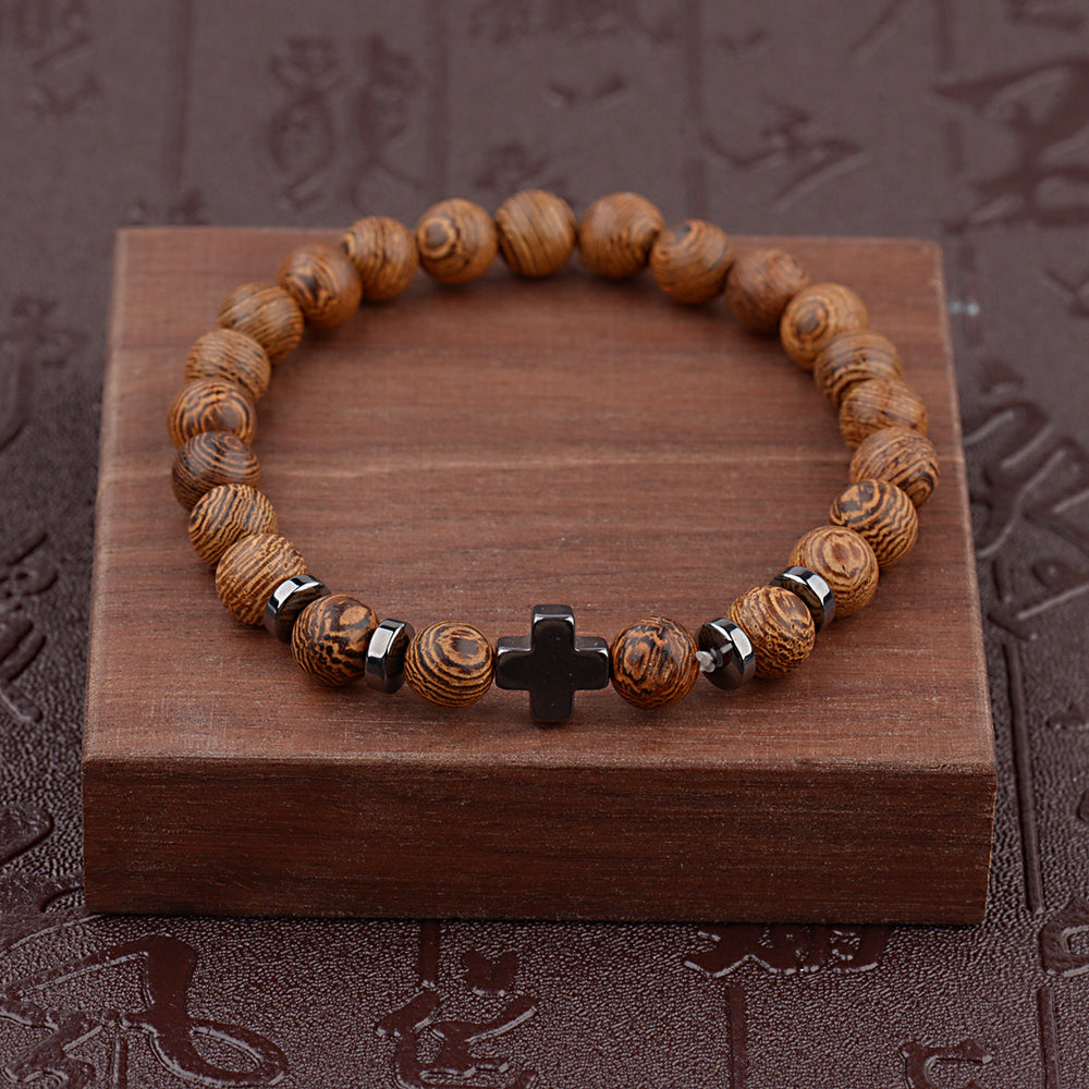 Christianartworkshop Cross Wooden Bead Bracelet - image 2