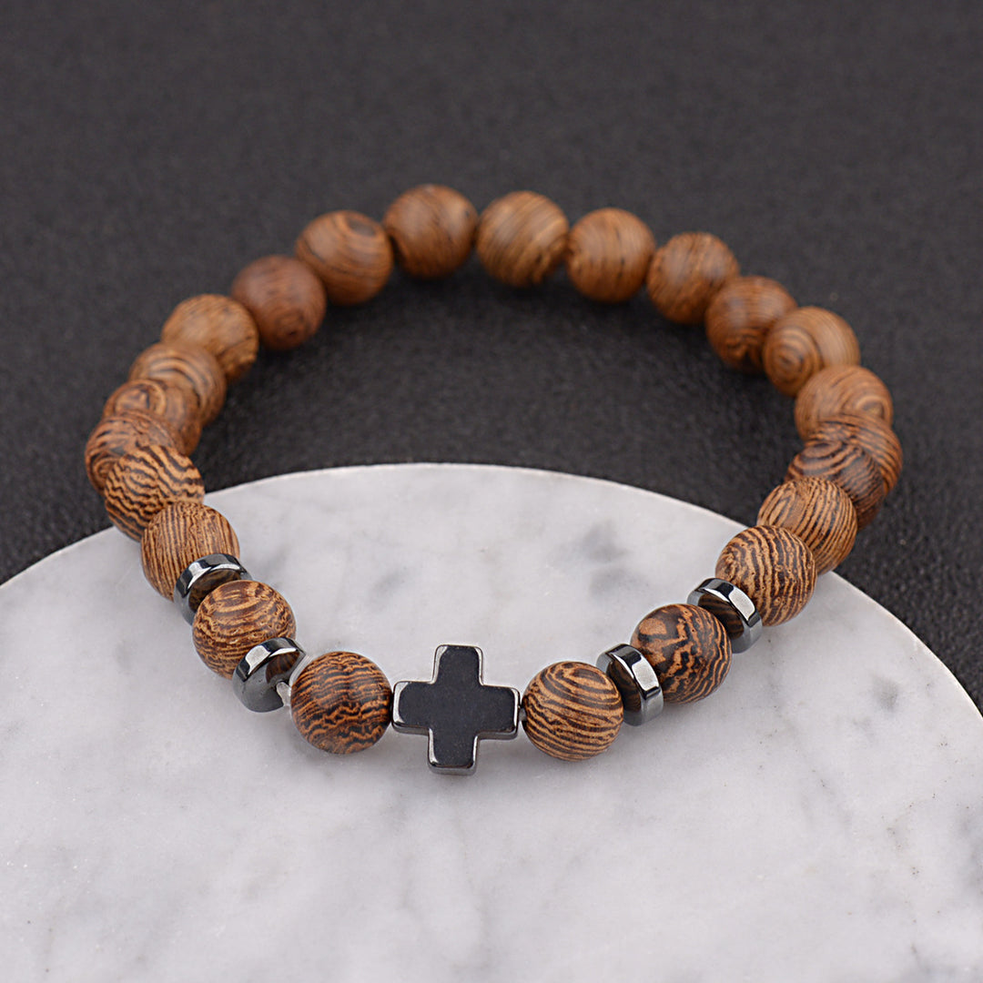 Christianartworkshop Cross Wooden Bead Bracelet - image 6