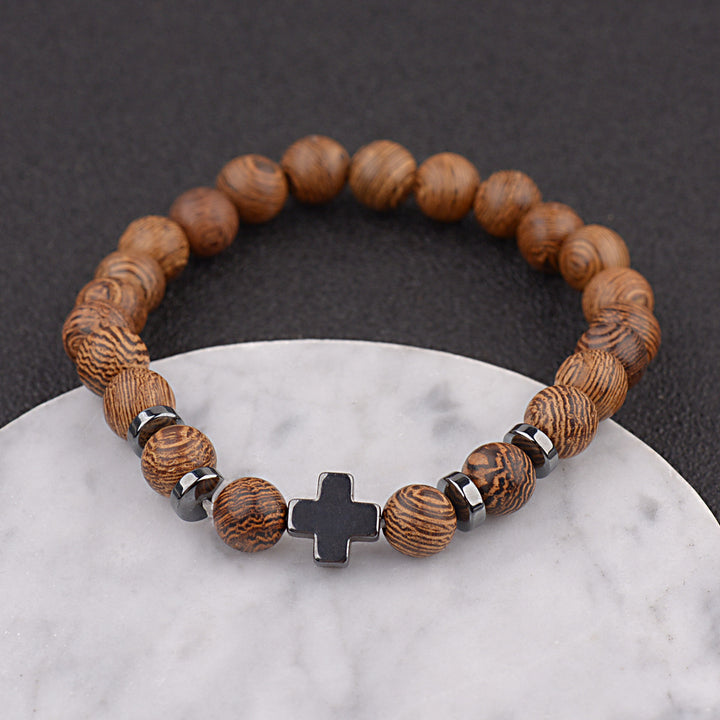 Christianartworkshop Cross Wooden Bead Bracelet - image 6