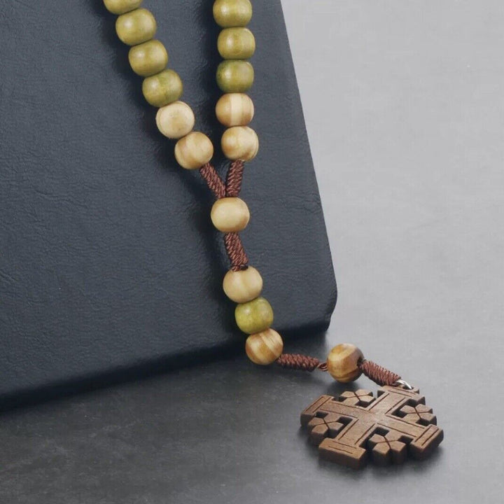 Olive Wood Rosary and Cross - image 3