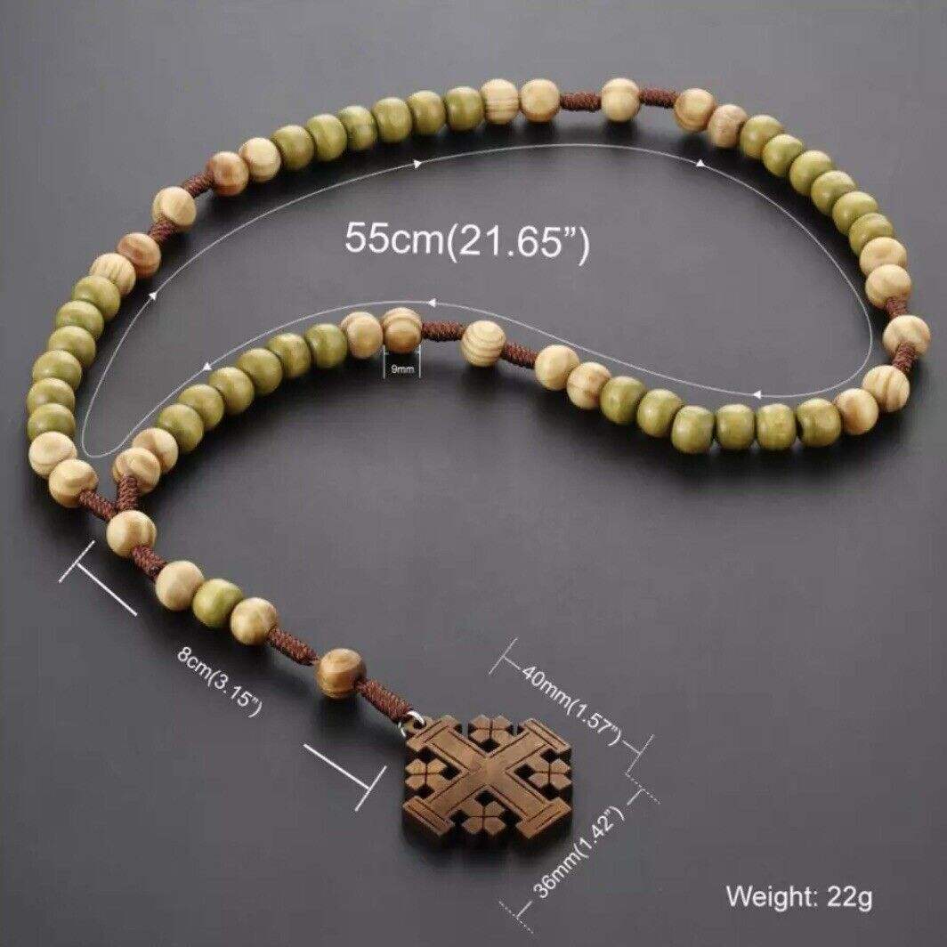 Olive Wood Rosary and Cross - image 5