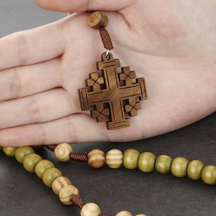 Olive Wood Rosary and Cross - image 2