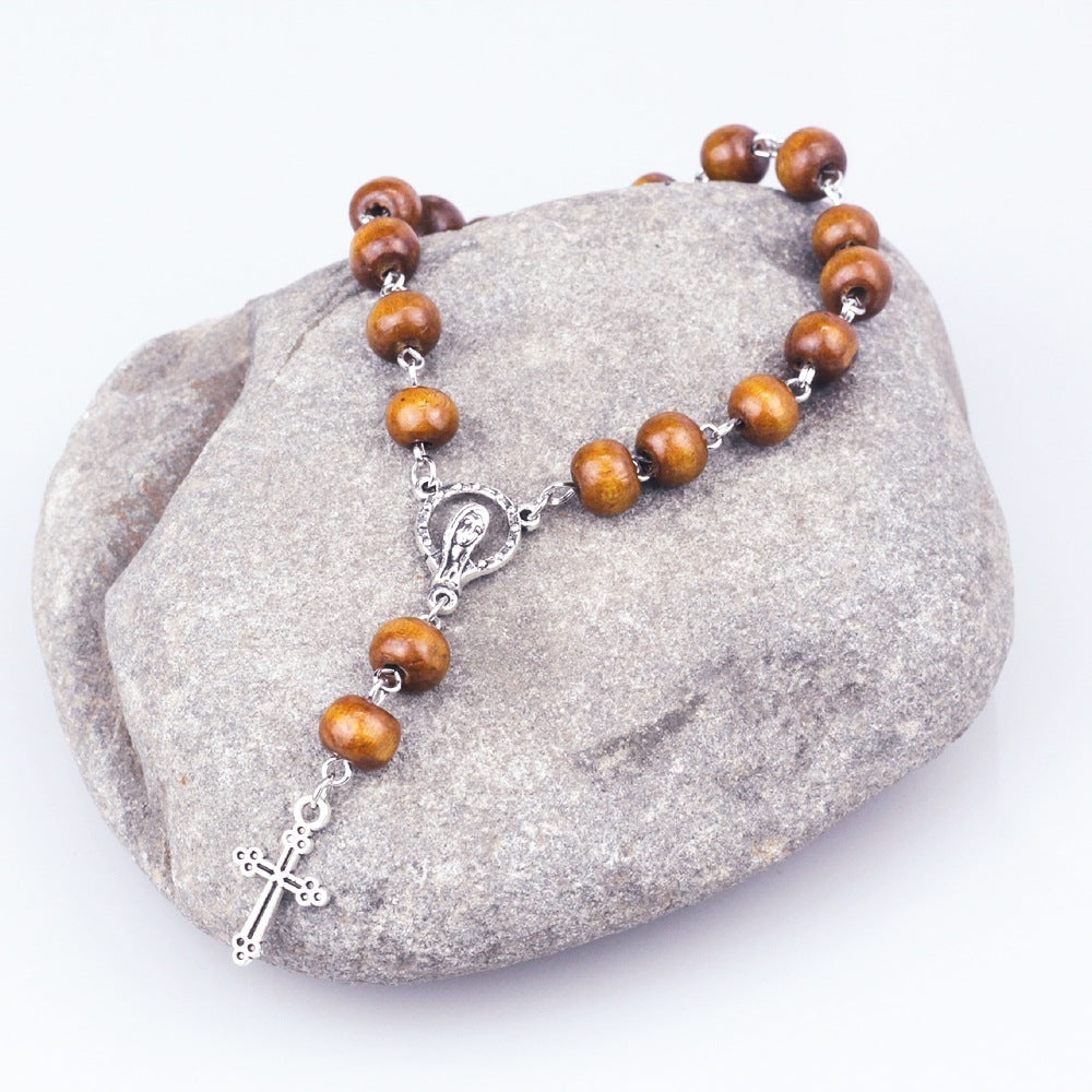 Crucifix Pine Beads Baptism/Prayer Strings - Cross - image 1