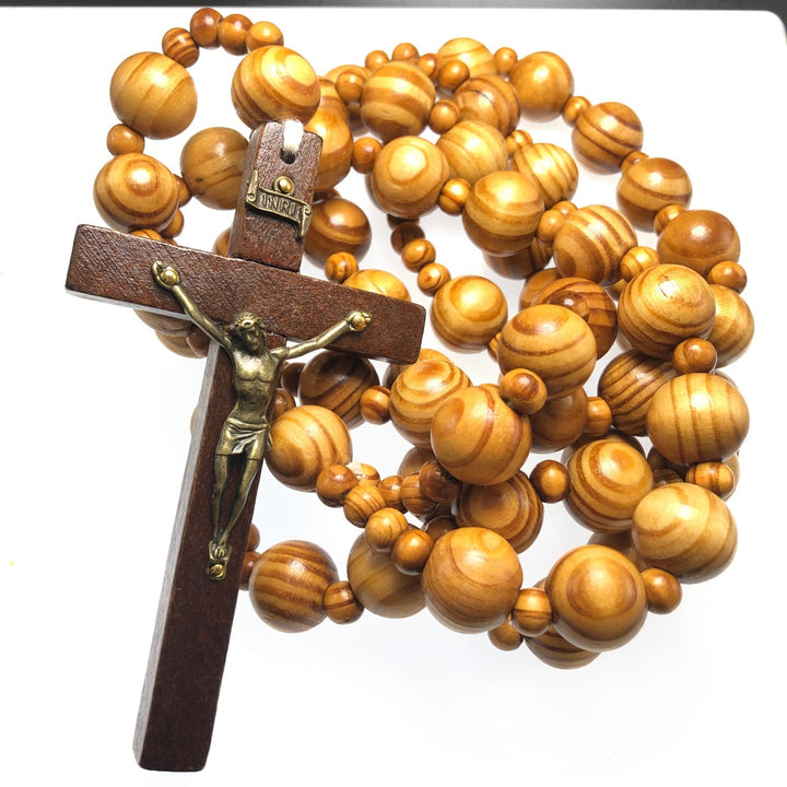 Handmade Olive Wood Crucifix Prayer Rosary - image 5