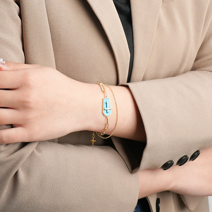 Christianartworkshop Holy Father Blessed Shield Cross Bracelet - image 3