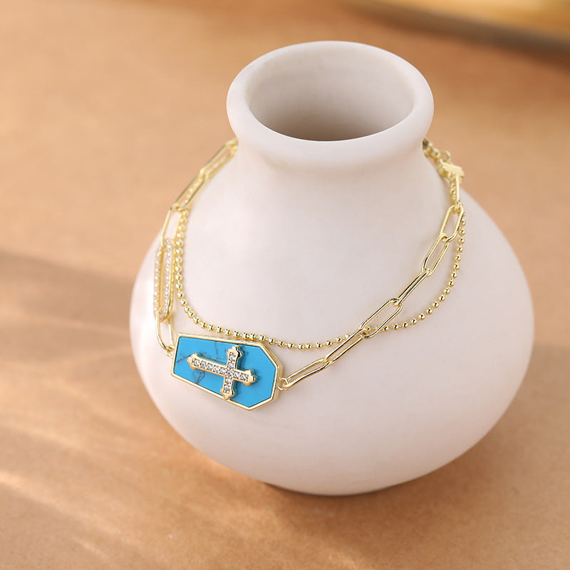 Christianartworkshop Holy Father Blessed Shield Cross Bracelet - Blessed Shield - image 1