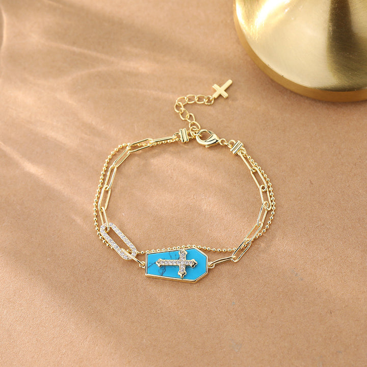 Christianartworkshop Holy Father Blessed Shield Cross Bracelet - image 4