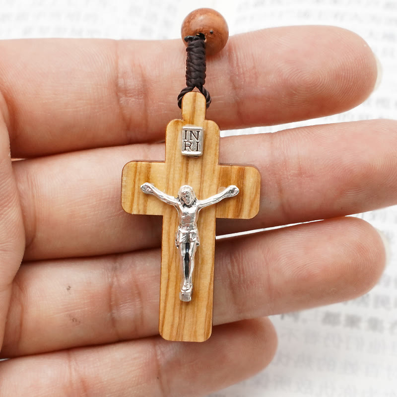 Christianartworkshop Evangelistic: Handmade Olive Wood Rosary of the Blessed Mother - image 2