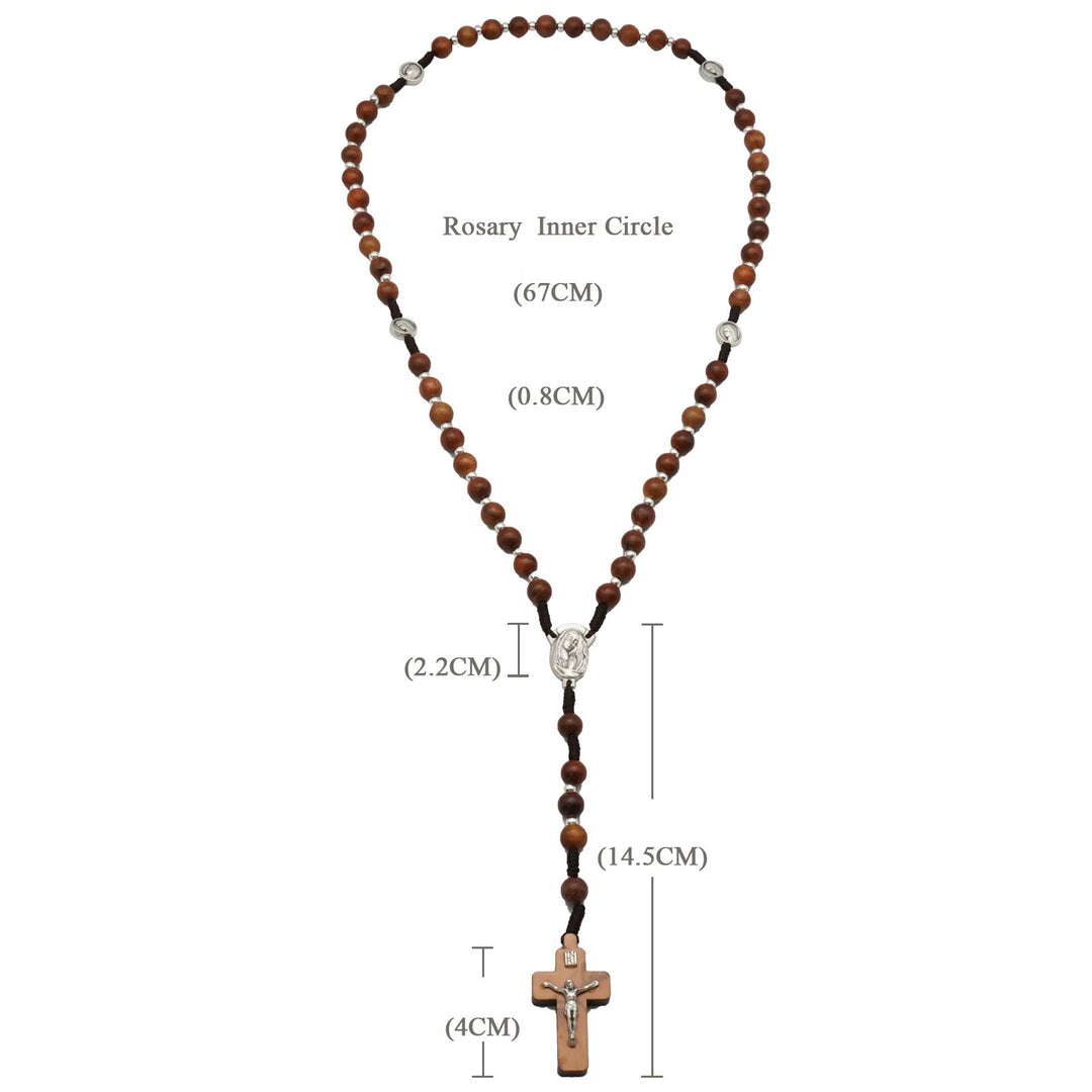 Christianartworkshop Evangelistic: Handmade Olive Wood Rosary of the Blessed Mother - image 6