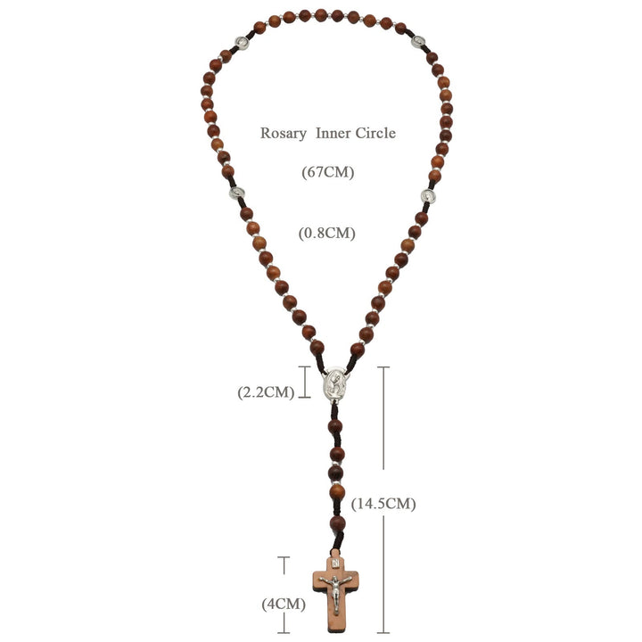 Christianartworkshop Evangelistic: Handmade Olive Wood Rosary of the Blessed Mother - image 6