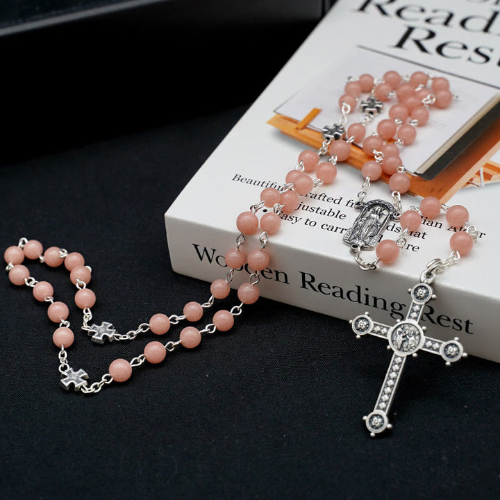Christianartworkshop Luminous Beads Christian Prayer Rosary - Pink - image 5
