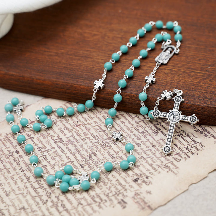 Christianartworkshop Luminous Beads Christian Prayer Rosary - Mint - image 8