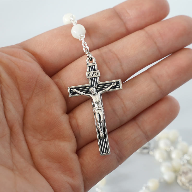 Christianartworkshop The Four Temples Of Christ Mother-of-Pearl Rosary - image 2