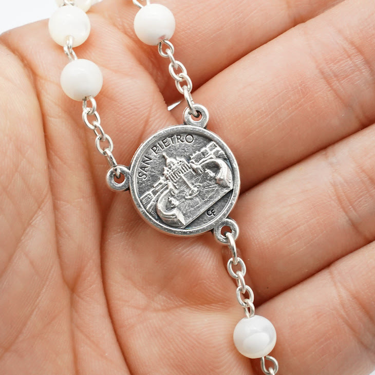 Christianartworkshop The Four Temples Of Christ Mother-of-Pearl Rosary - image 4