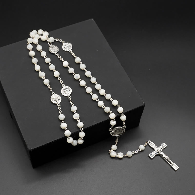 Christianartworkshop The Four Temples Of Christ Mother-of-Pearl Rosary - image 6