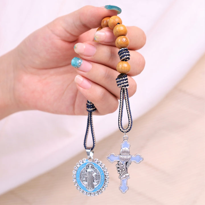 Jesus Hominum Salvator: Olive Wood One Decade Rosary - image 2