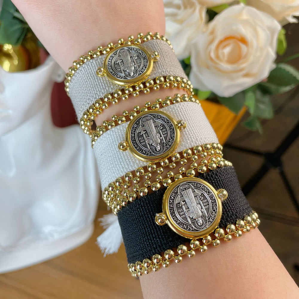 Handmade St. Benedict Protection Braided Bracelet - image 2