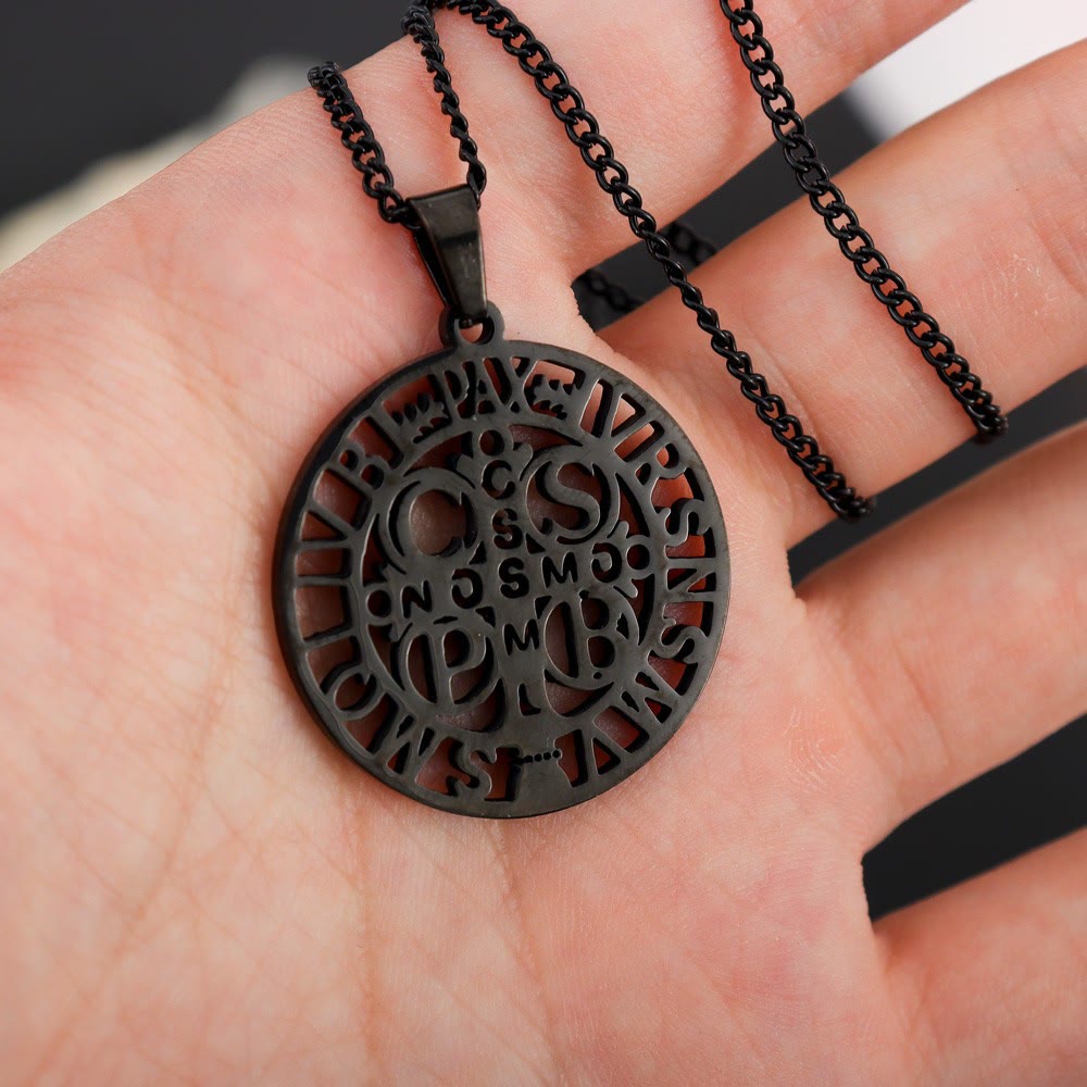 Christianartworkshop St. Benedict Symbol Openwork Pendant Necklace - image 10