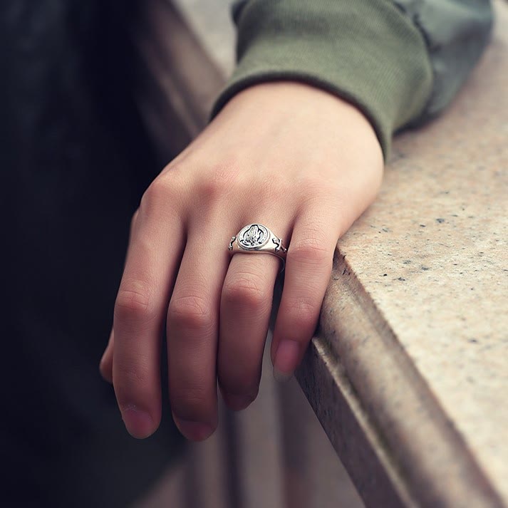 Christianartworkshop Praying Hands Adjustable Ring - image 6