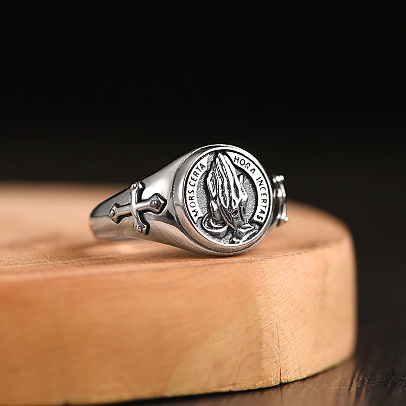 Christianartworkshop Praying Hands Adjustable Ring - Adjustable - image 1