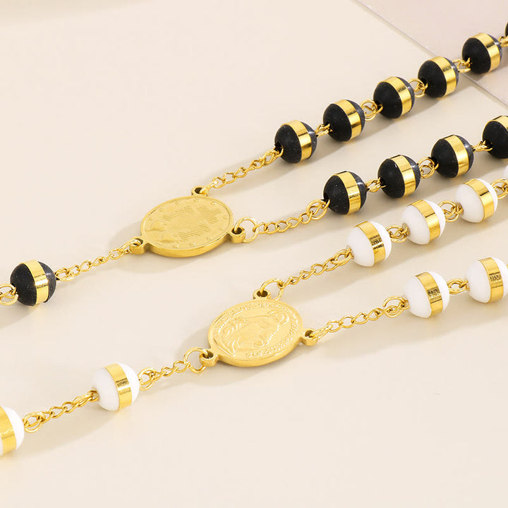 Stainless Steel/Crystal Beads Rosary with Crucifix - image 7