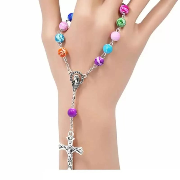 Soft Ceramic Single Decade Rosary Bracelet  - image 7