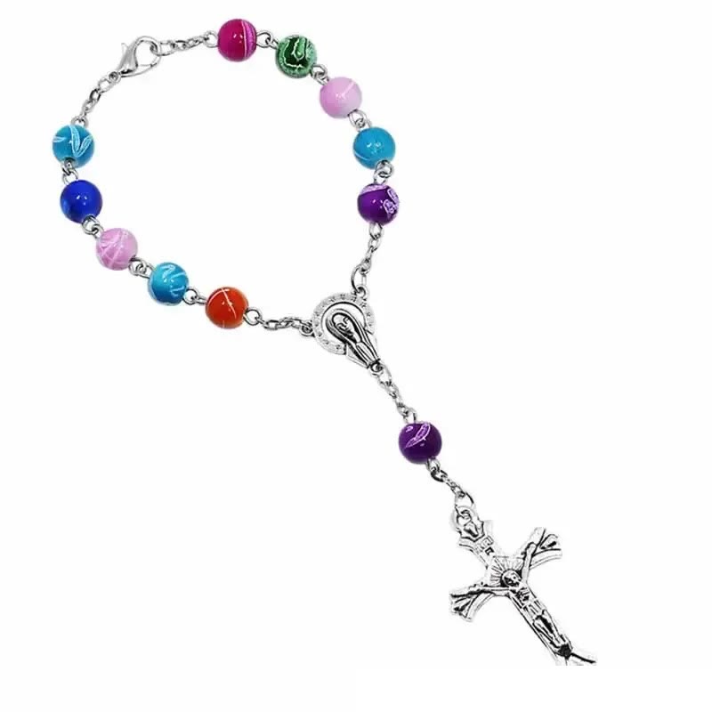 Soft Ceramic Single Decade Rosary Bracelet  - image 2