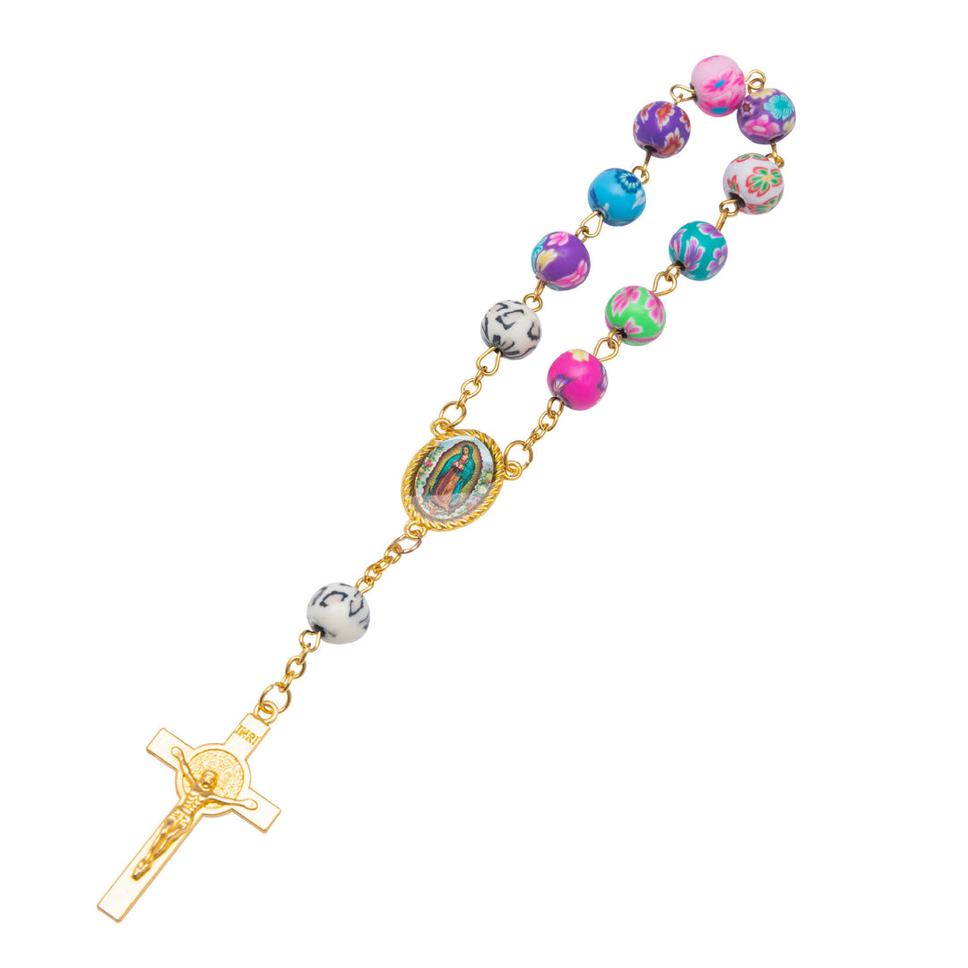 Soft Ceramic Single Decade Rosary Bracelet  - image 6