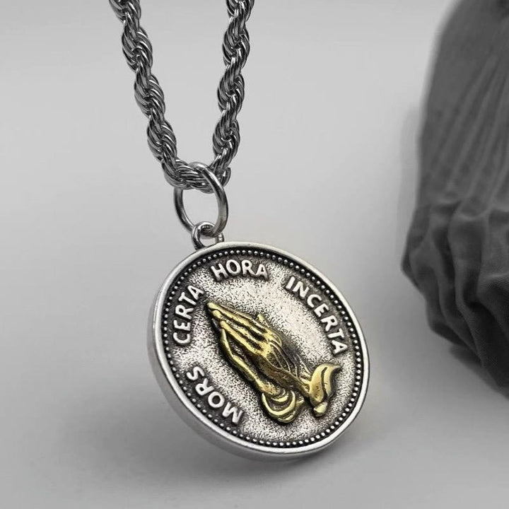 Christianartworkshop Cubic Praying Hands Charm Necklace - Praying Hands - image 1