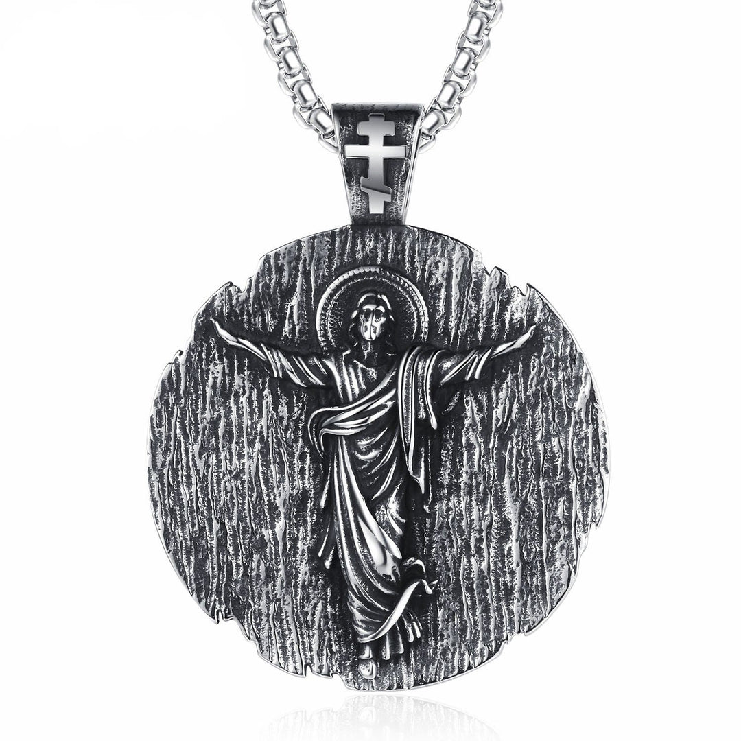 Christianartworkshop Holy Jesus Quality Titanium Necklace - Holy Jesus - image 1