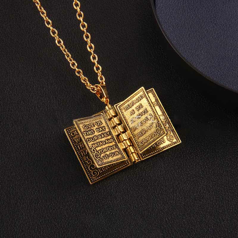 Christianartworkshop Turnable Cross Holy Bible Pendant Quality Necklace - image 5
