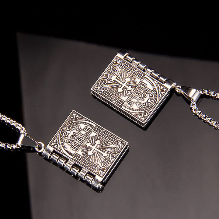 Christianartworkshop Turnable Cross Holy Bible Pendant Quality Necklace - image 9