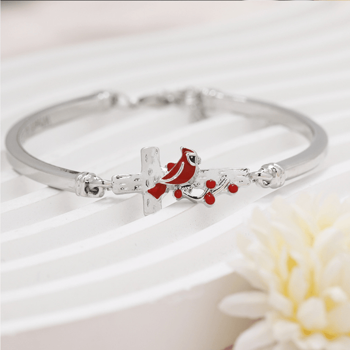 Christianartworkshop Cross Cardinal Adjustable Red Bird Bracelet - image 2