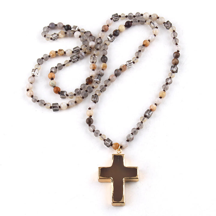 Christianartworkshop Catholic Cross Pendant Christian Necklace Religious Jewelry - Brown - image 10