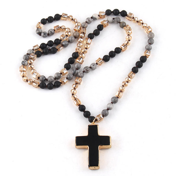 Christianartworkshop Catholic Cross Pendant Christian Necklace Religious Jewelry - Black - image 8