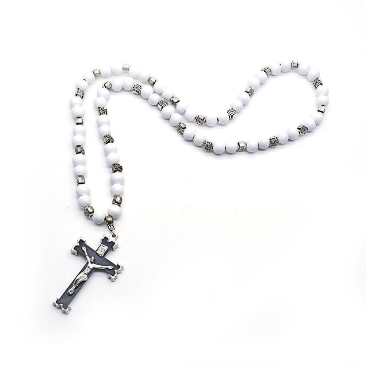Christianartworkshop Crucifix Juses Pendant Prayer Necklace - White - image 6