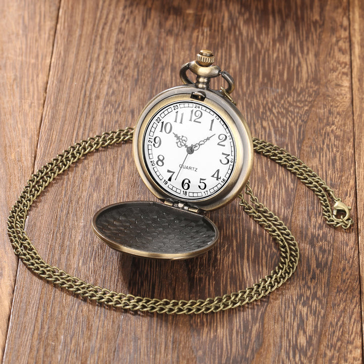 Jesus Bible Quartz Movement Bronze Pocket Watch - image 3