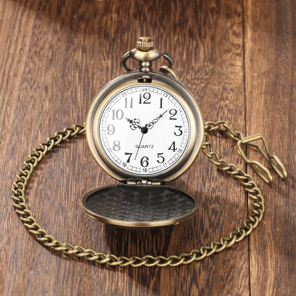 Jesus Bible Quartz Movement Bronze Pocket Watch - image 4