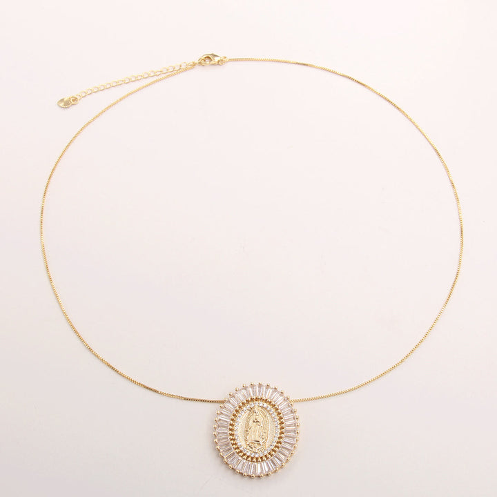 Christianartworkshop Our Lady of Guadalupe Zirconia Amulet Pendant Necklace - image 6