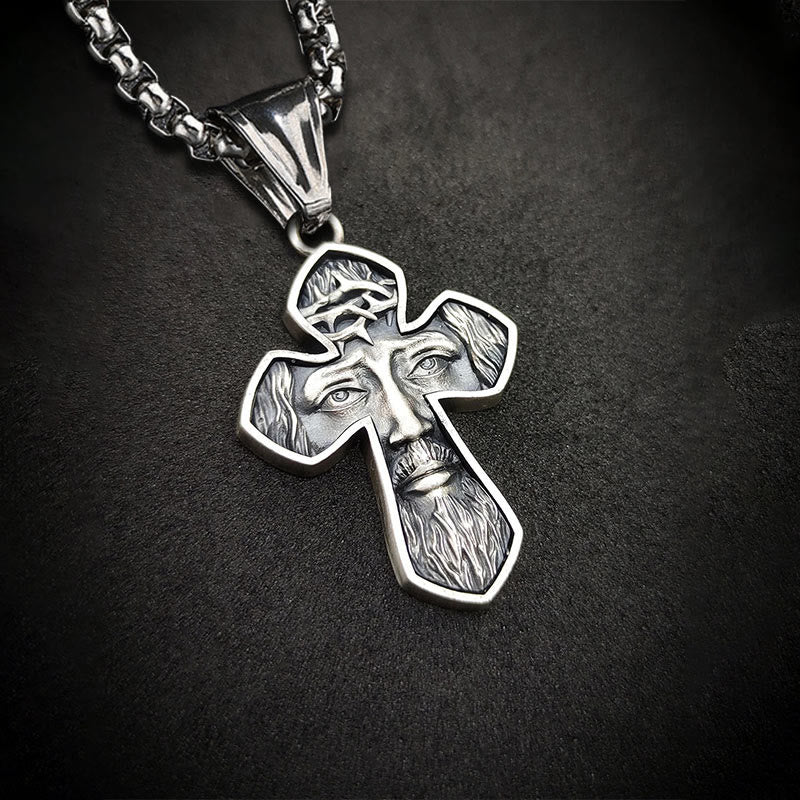 Christianartworkshop Jesus Cross Silver Handmade Christian Pendant Necklace - image 2