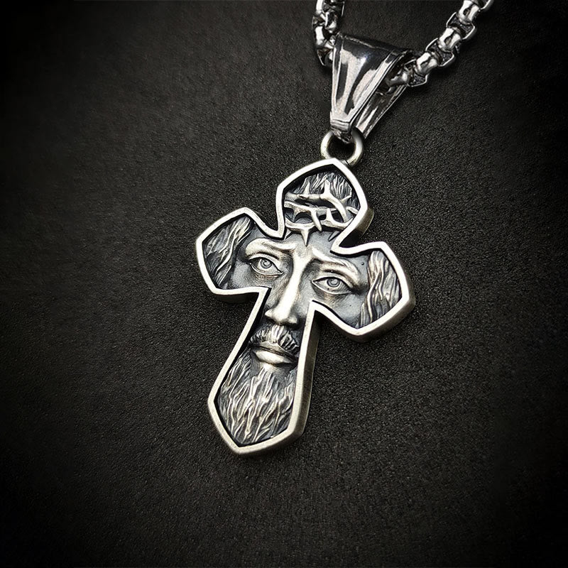 Christianartworkshop Jesus Cross Silver Handmade Christian Pendant Necklace - image 3