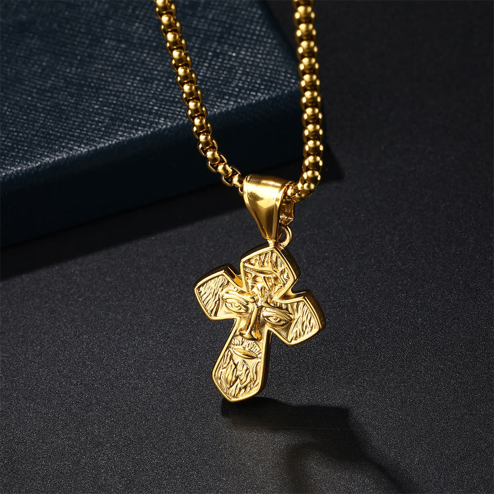 Christianartworkshop Jesus Cross Silver Handmade Christian Pendant Necklace - Golden - image 7