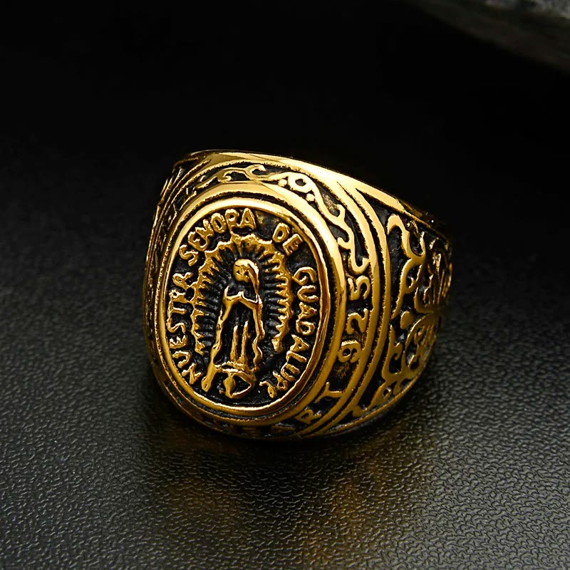 Christianartworkshop Our Lady of Guadalupe Faith in Heart Ring - image 5