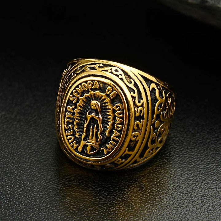 Christianartworkshop Our Lady of Guadalupe Faith in Heart Ring - image 5