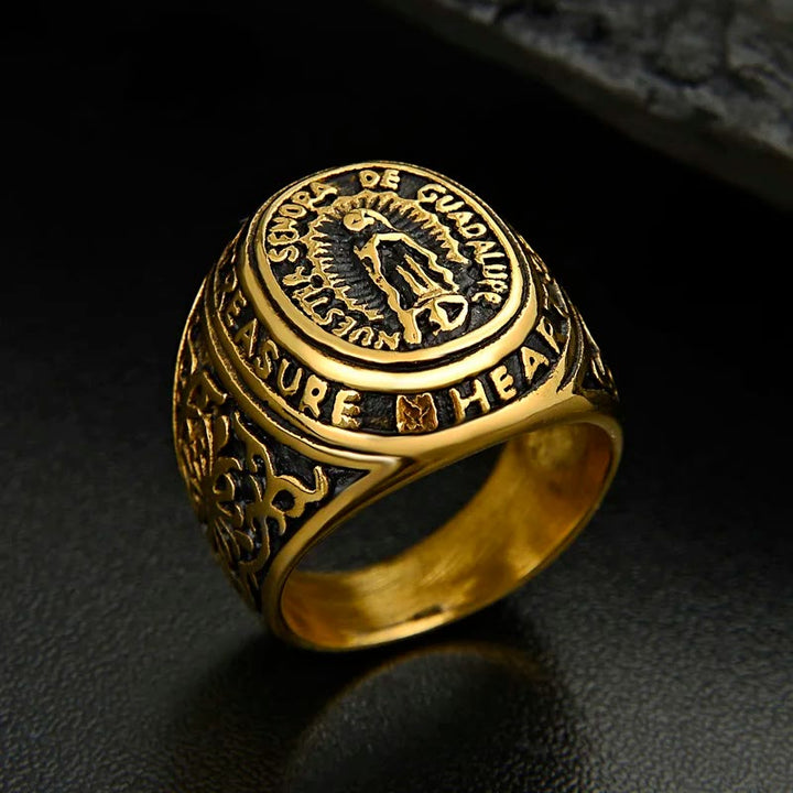 Christianartworkshop Our Lady of Guadalupe Faith in Heart Ring - image 4