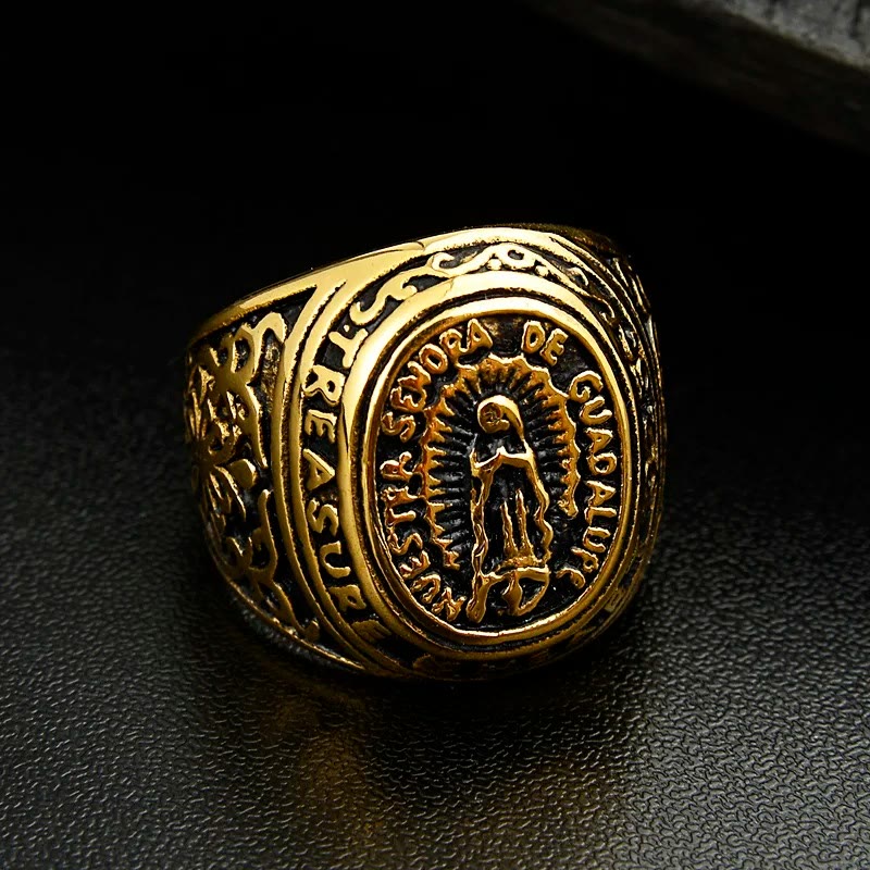 Christianartworkshop Our Lady of Guadalupe Faith in Heart Ring - image 7