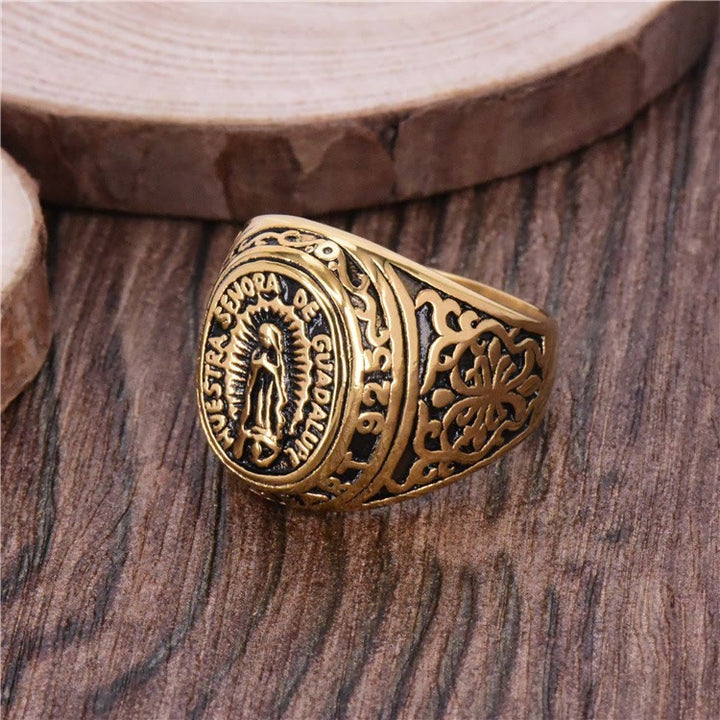 Christianartworkshop Our Lady of Guadalupe Faith in Heart Ring - US12 - image 1