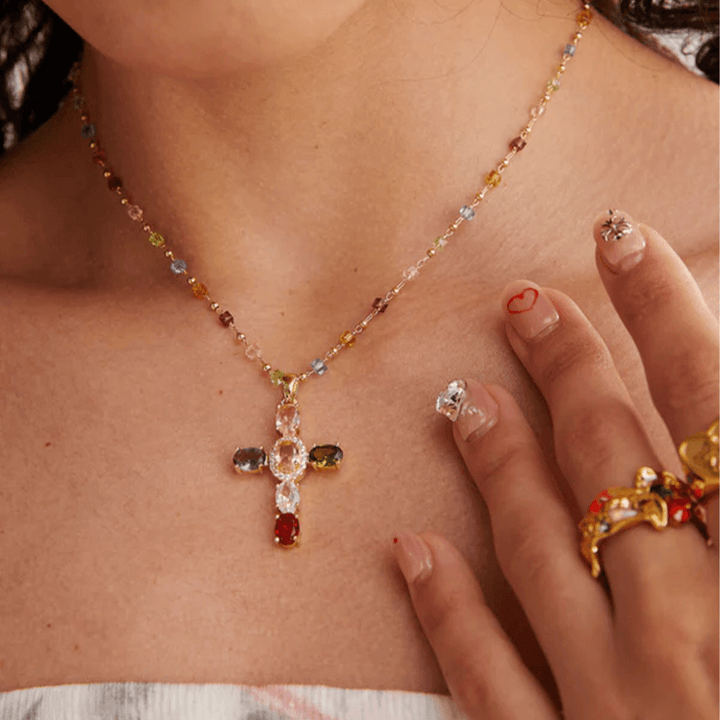 Christianartworkshop Bible 12 Gemstones Cross Pendant Necklace - image 3