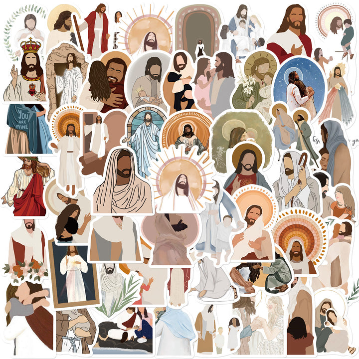 Christ Story Jesus Stickers DIY Waterproof Stickers - 52 Sheets/Set - image 1