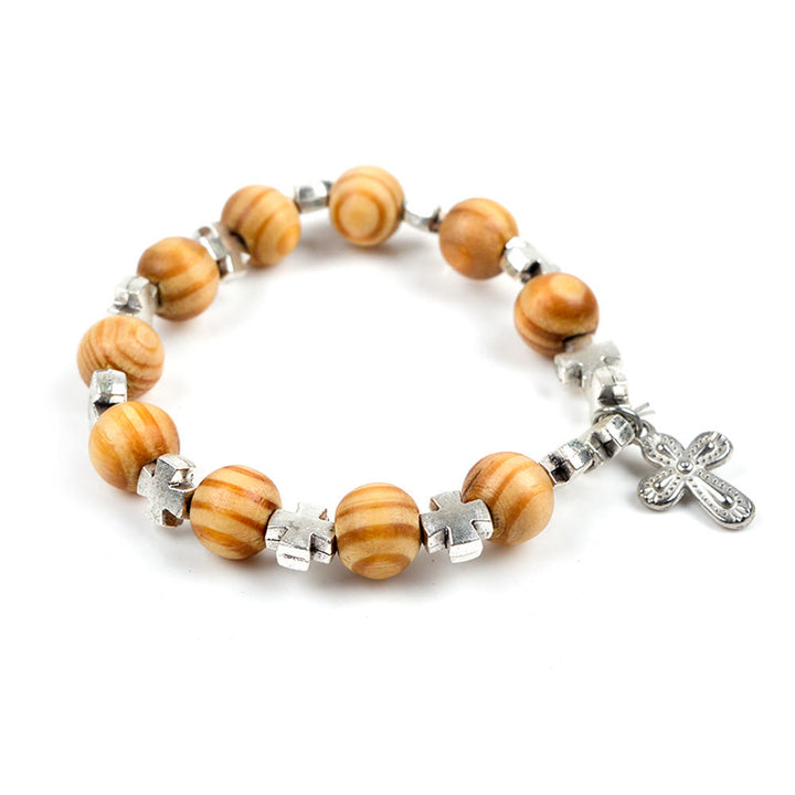 Christianartworkshop Blessings of Faith: Wooden Beads Prayer Christ Bracelet - image 3